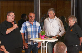 Diskussionsrunde mit Armin Schilling, A. Hofmann, Arne Biker, Lutz Stahl.